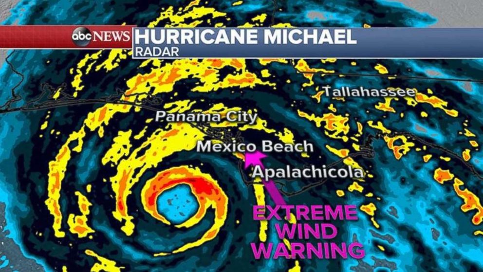 PHOTO: Wind gusts in excess of 130 MPH are expected as Hurricane Michael makes landfall, Oct. 10, 2018.