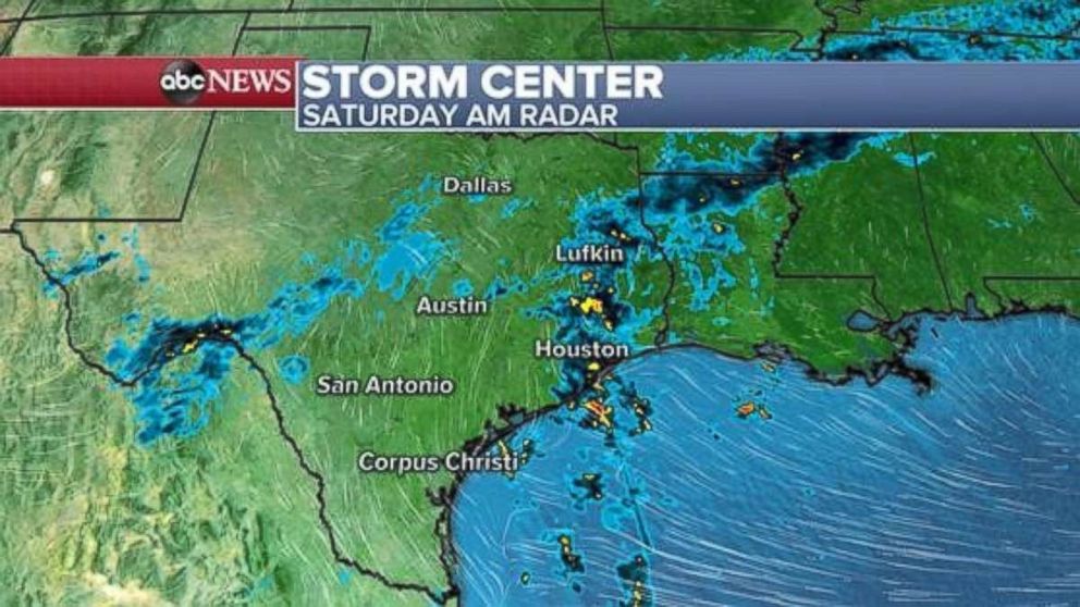 PHOTO: Locally heavy showers are possible in southeast Texas on Saturday.