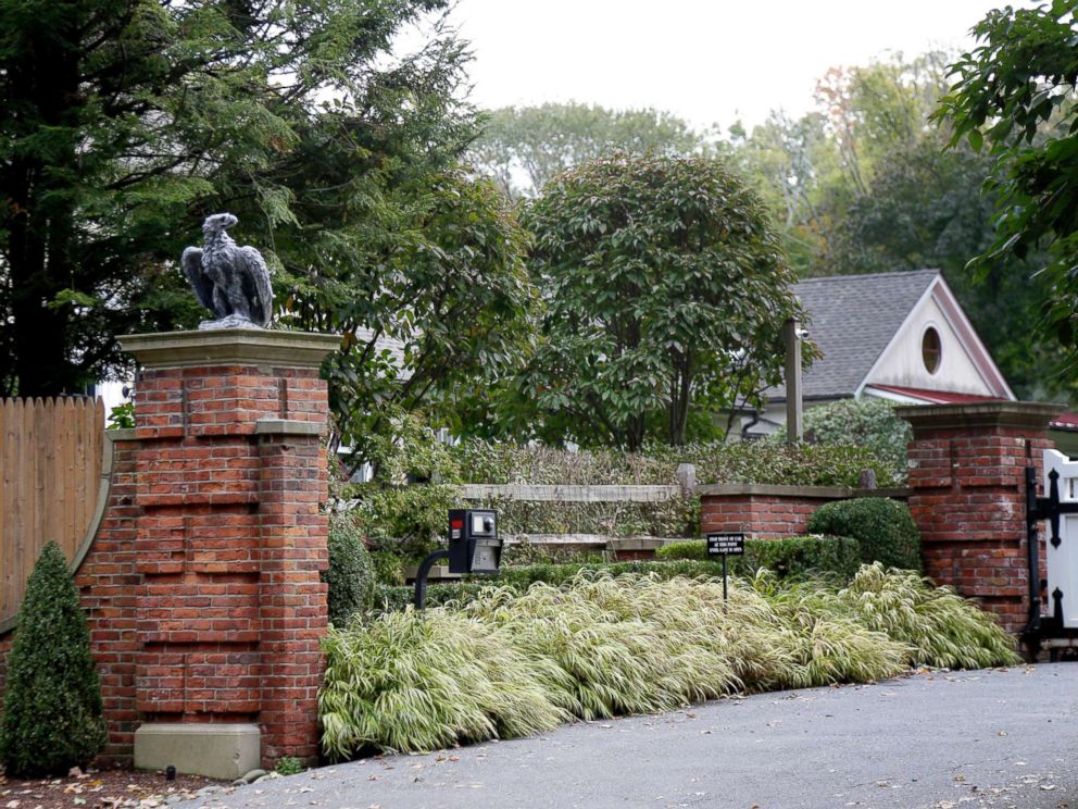PHOTO: The entrance to a house owned by philanthropist George Soros is seen in Katonah, N.Y., a suburb of New York City, on Oct. 23, 2018.