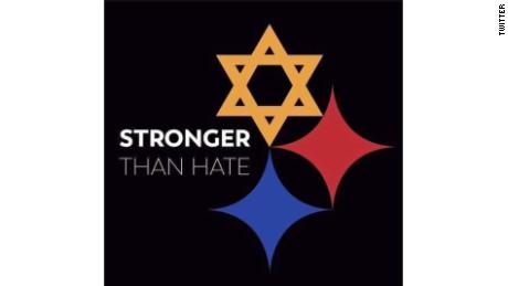 Internet version of Pittsburgh Steelers logo sends message &#39;Stronger than Hate&#39;