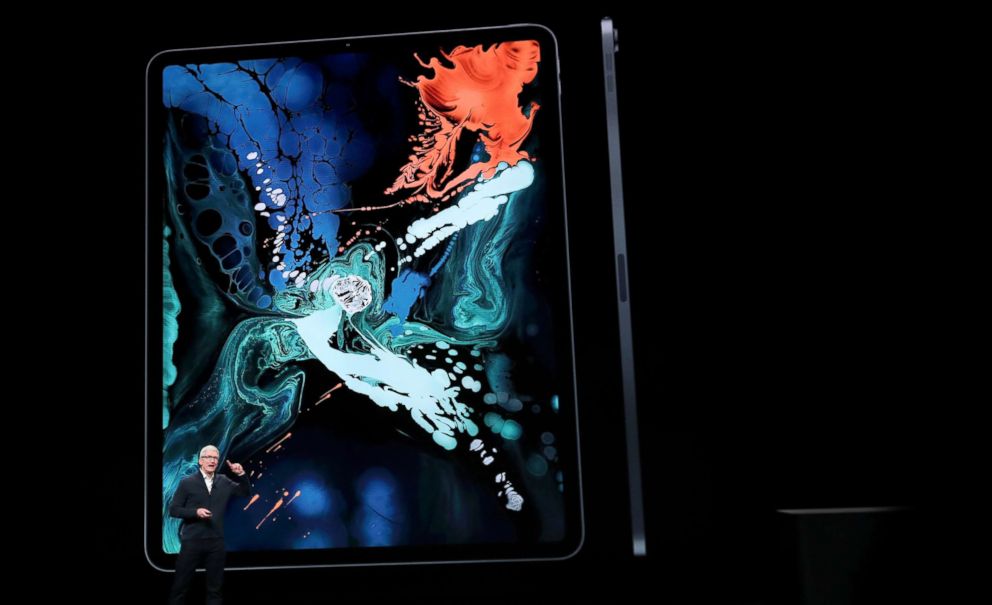 PHOTO: Apple CEO Tim Cook introduces the new iPad Pro during an Apple launch event in the Brooklyn borough of New York, Oct. 30, 2018.