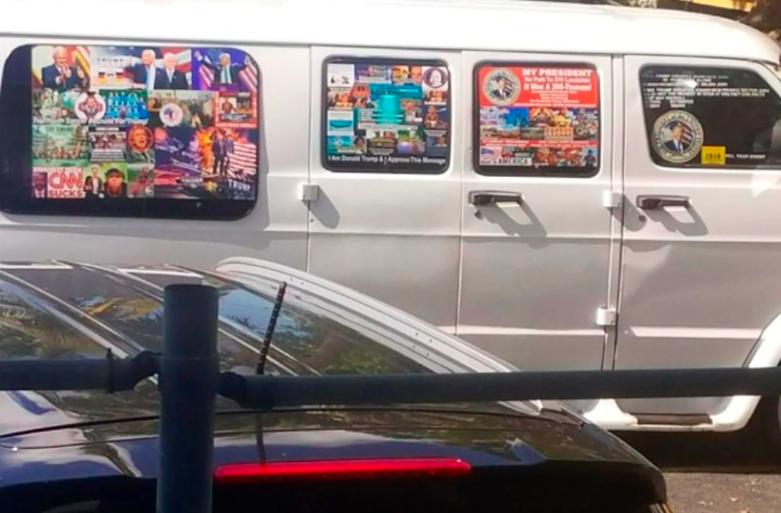 A photo taken by the husband of freelance journalist&nbsp;Lesley Abravanel, who spotted the van in November 2017 and took not