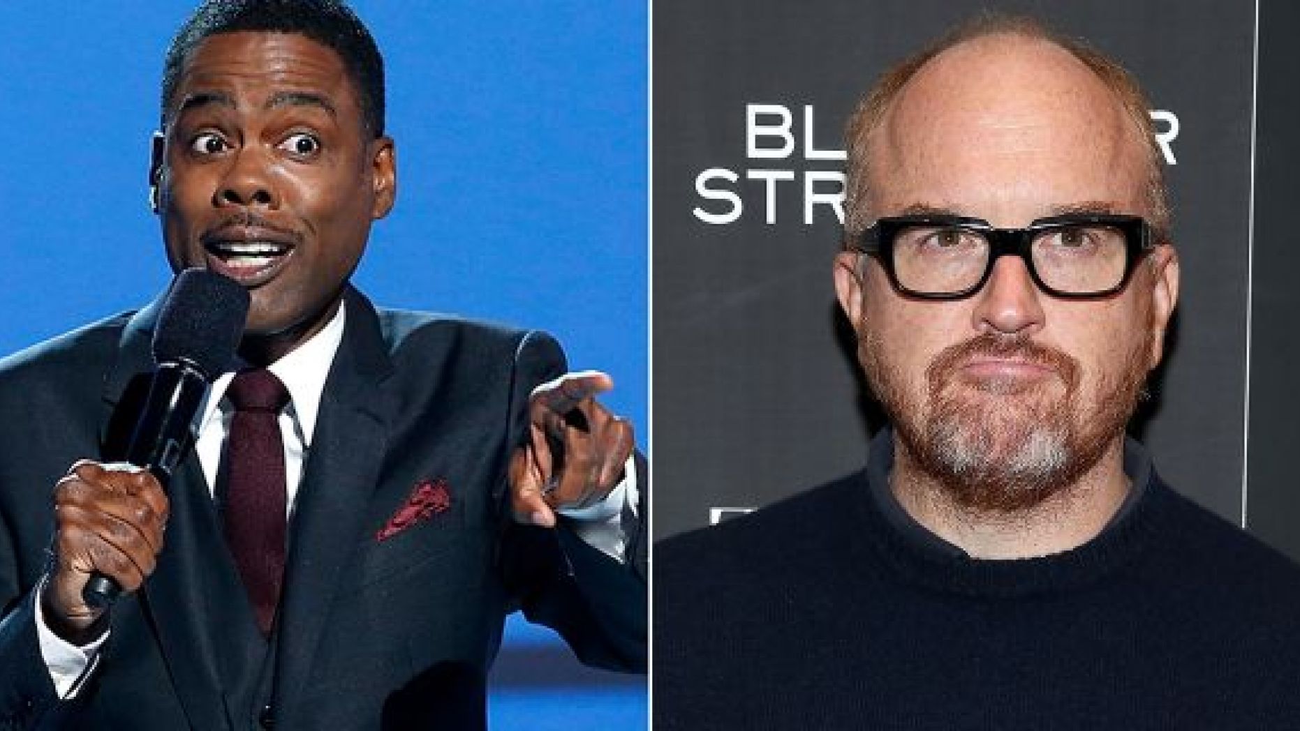 Chris Rock, left, showed up to support fellow comedian Louis C.K. during his recent performance on October 24, 2018.