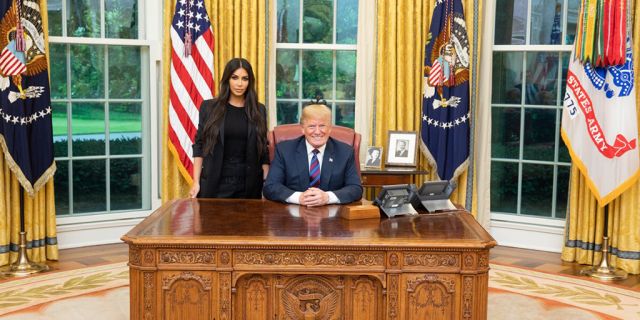 Kim Kardashian met with Donald Trump in the Oval Office to talk about pardoning the Alice Marie Johnson who had served 20 years in prison for crimes connected to a local drug ring.