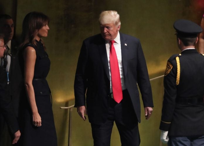 President Donald Trump and First Lady Melania Trump thegrioo.com