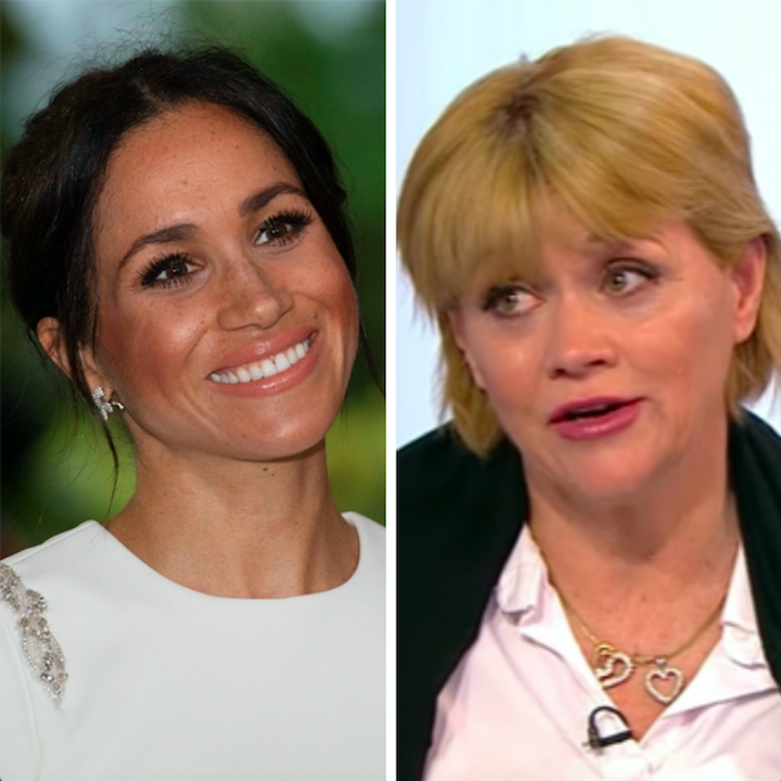 Meghan Markle in Tonga (L) and Samantha Grant (R).&nbsp;
