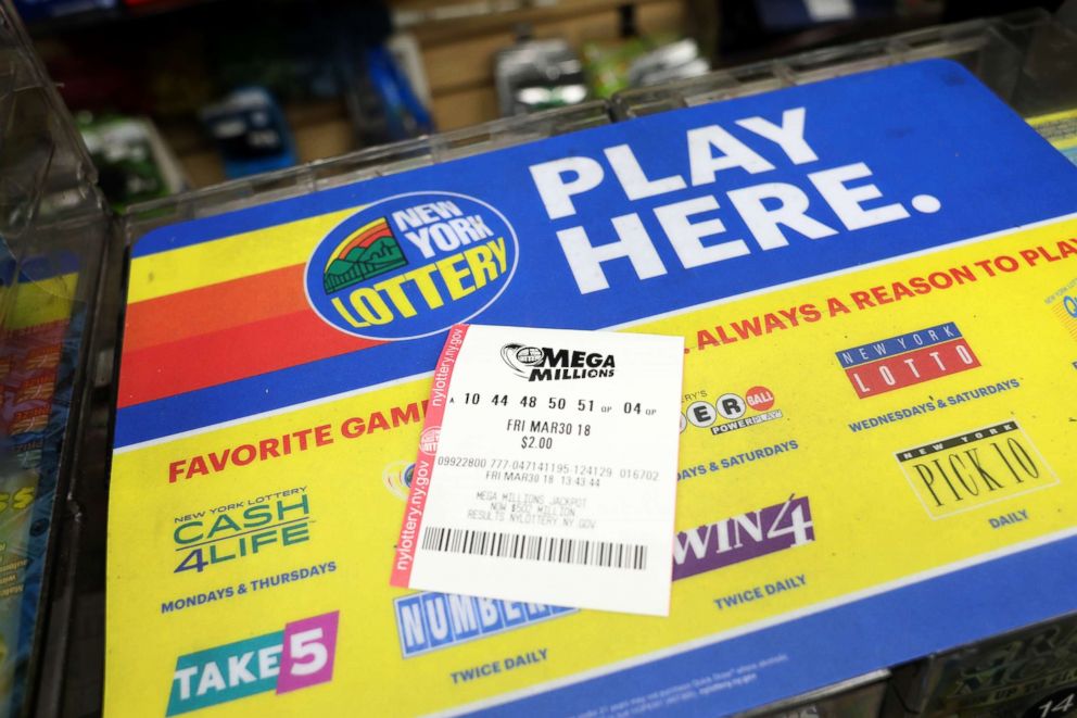 PHOTO: The Mega Millions lotto drawing is up to $521 million, March 30, 2018.