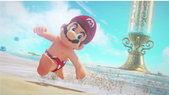 Mario, nipples to the wind.