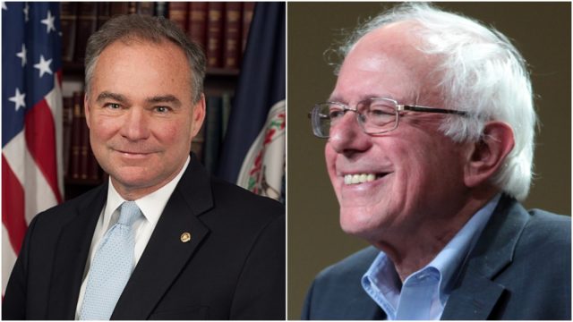 Tim Kaine, Bernie Sanders