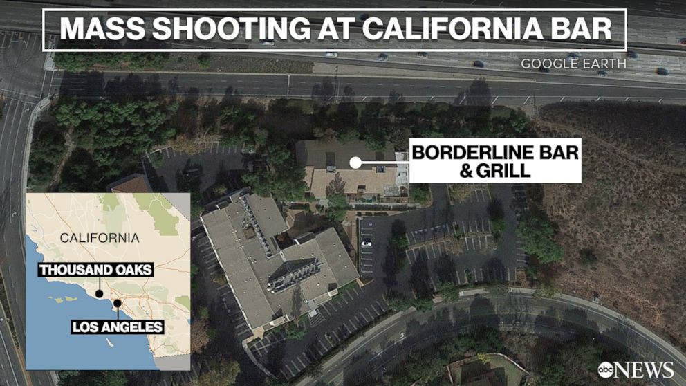 A mass shooting unfolded at the Borderline Bar and Grill in Thousand Oaks, Calif., Nov. 7, 2018.
