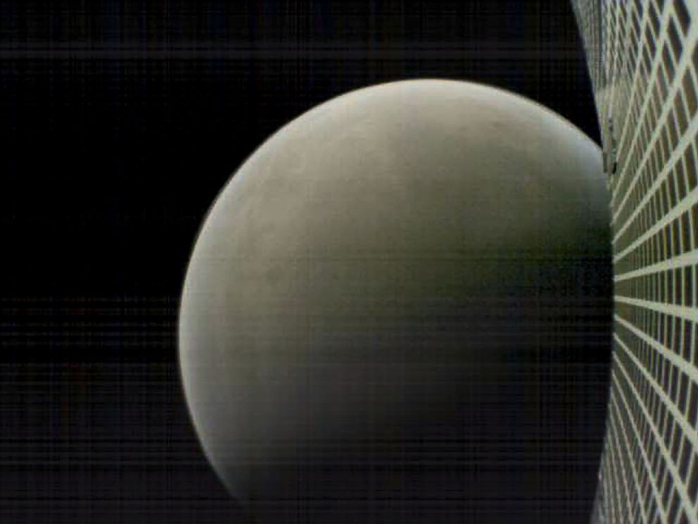 PHOTO: This NASA image obtained November 27, 2018 shows what MarCO-B, one of the experimental Mars Cube One CubeSats, captured in this image of Mars from about 4,700 miles away during its flyby of the Red Planet on Nov. 26, 2018.