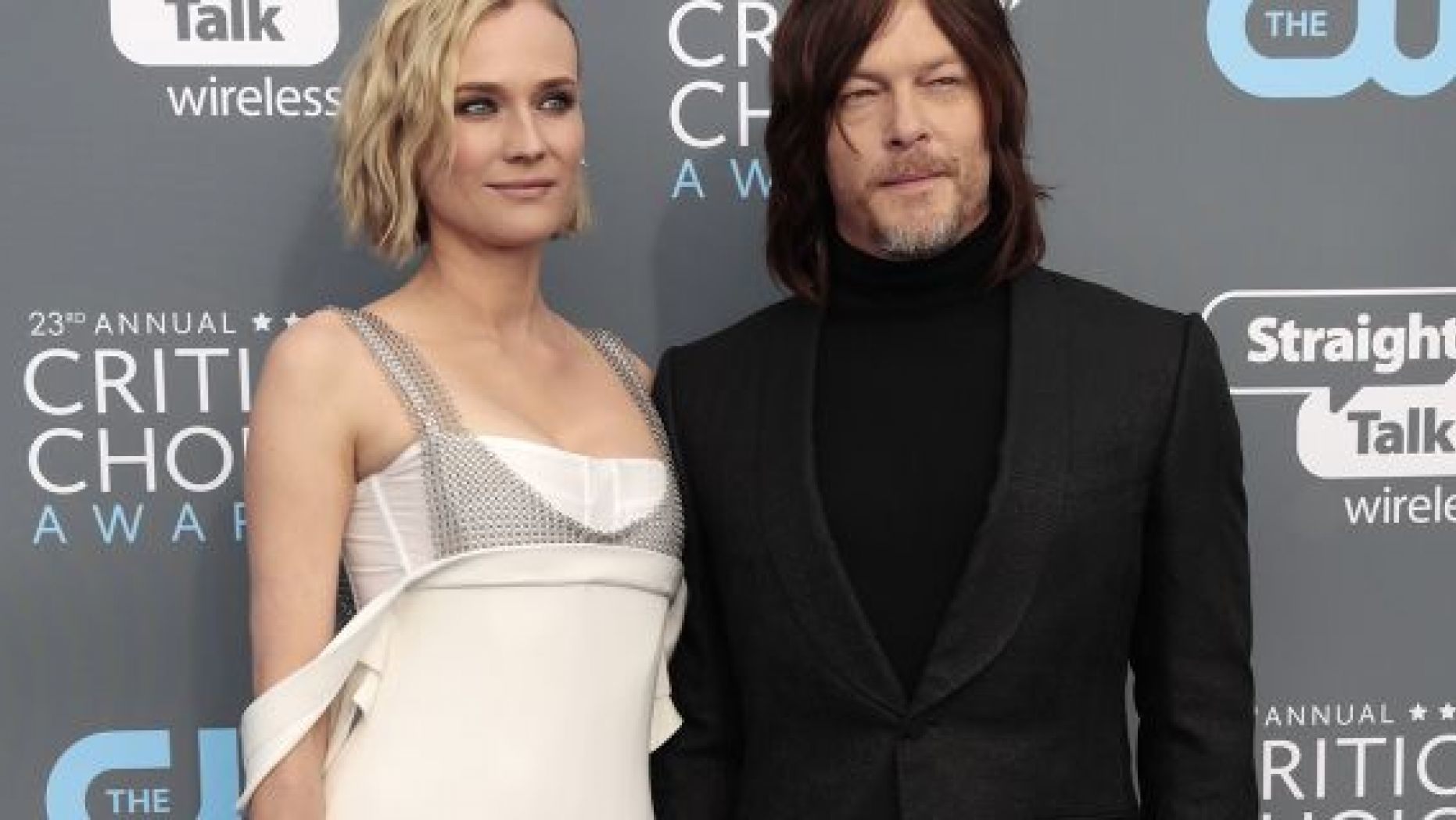 Diane Kruger, left and boyfriend Norman Reedus have welcomed their first child together. 