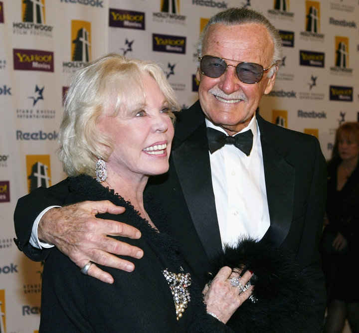 Stan Lee (right) died Monday; his wife Joan (left) died last year.