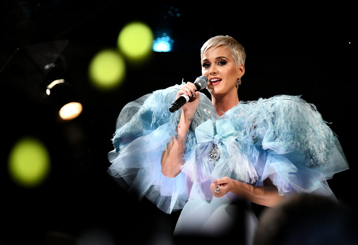 Katy Perry performs at the amfAR Gala Los Angeles 2018 on Oct. 18 in Beverly Hills.