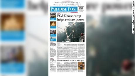 The Paradise Post&#39;s front page for Saturday keeps readers informed about the latest fire developments.