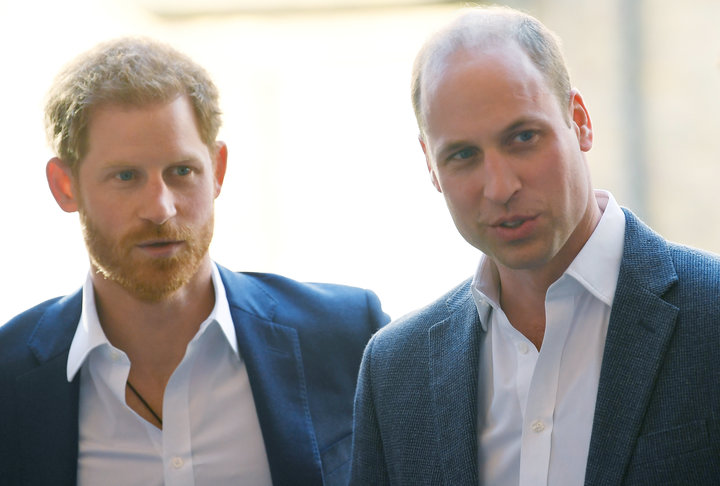 Prince William and Prince Harry probably staring at light switches they'd like to turn off.