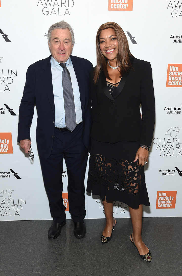 Robert De Niro and Grace Hightower at the Chaplin Award Gala in New York City on April 30.&nbsp;This month multiple outlets r