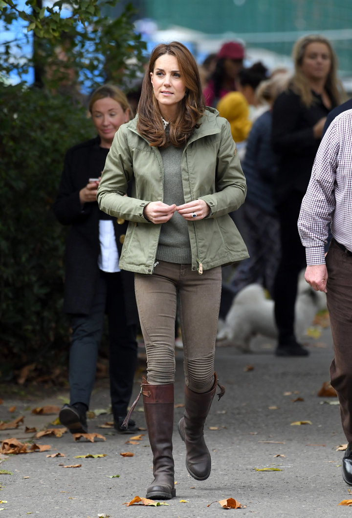 The Duchess Of Cambridge visits Sayers Croft Forest School and Wildlife Garden on Oct. 2, 2018 in London.&nbsp;