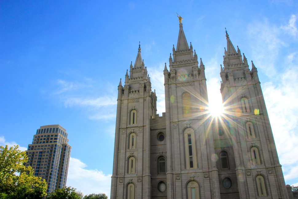 Temple of The Church of Jesus Christ of Latter-day Saints in Salt Lake City, the capital and the most populous city in Utah.