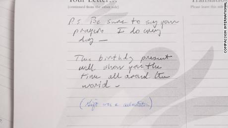 &quot;P.S. Be sure to say your prayers. I do every day,&quot; President Bush wrote.