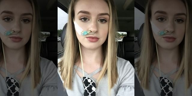 Hannah's doctors made the decision to insert a temporary tube which bypasses her stomach and inserts nutrition directly into her small intestine through a tube in her nose.