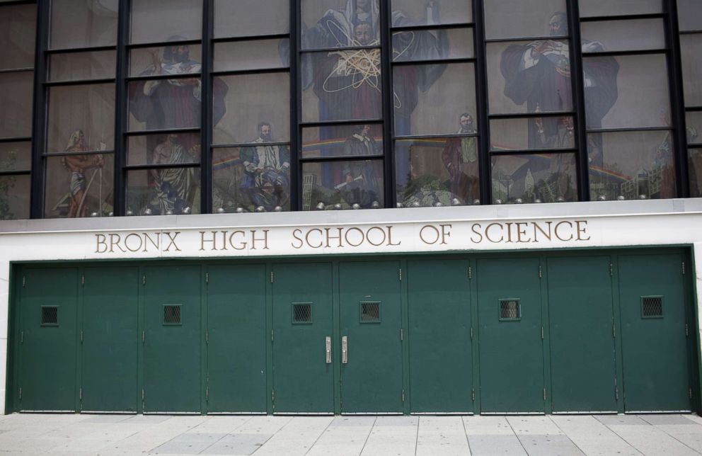 PHOTO: The entrance to the Bronx High School of Science, June 14, 2010, in the Bronx, New York.