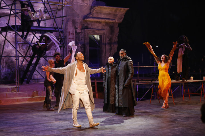 Lewis (third from right) starred in "Jesus Christ Superstar Live!" with John Legend in April.&nbsp;
