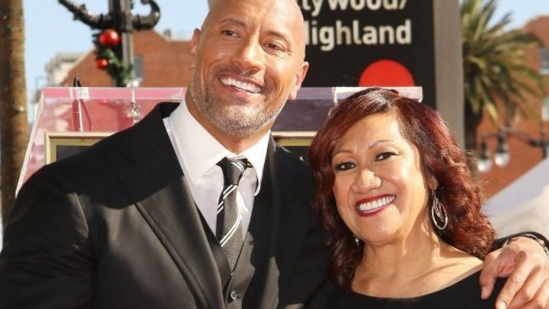 Dwayne "The Rock" Johnson and mom Ata