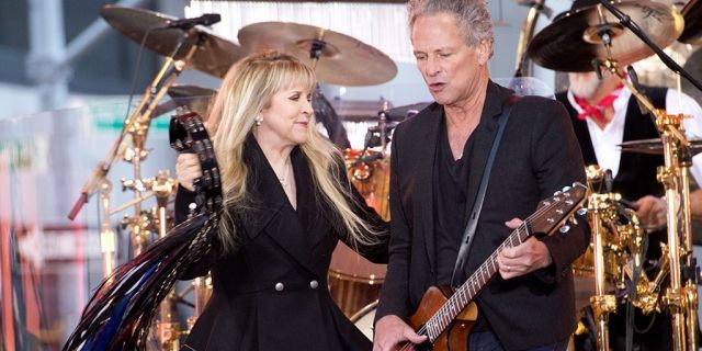 Stevie Nicks and Lindsey Buckingham of Fleetwood Mac perform on NBC's "Today" at the NBC's TODAY Show on October 9, 2014 in New York, New York. 