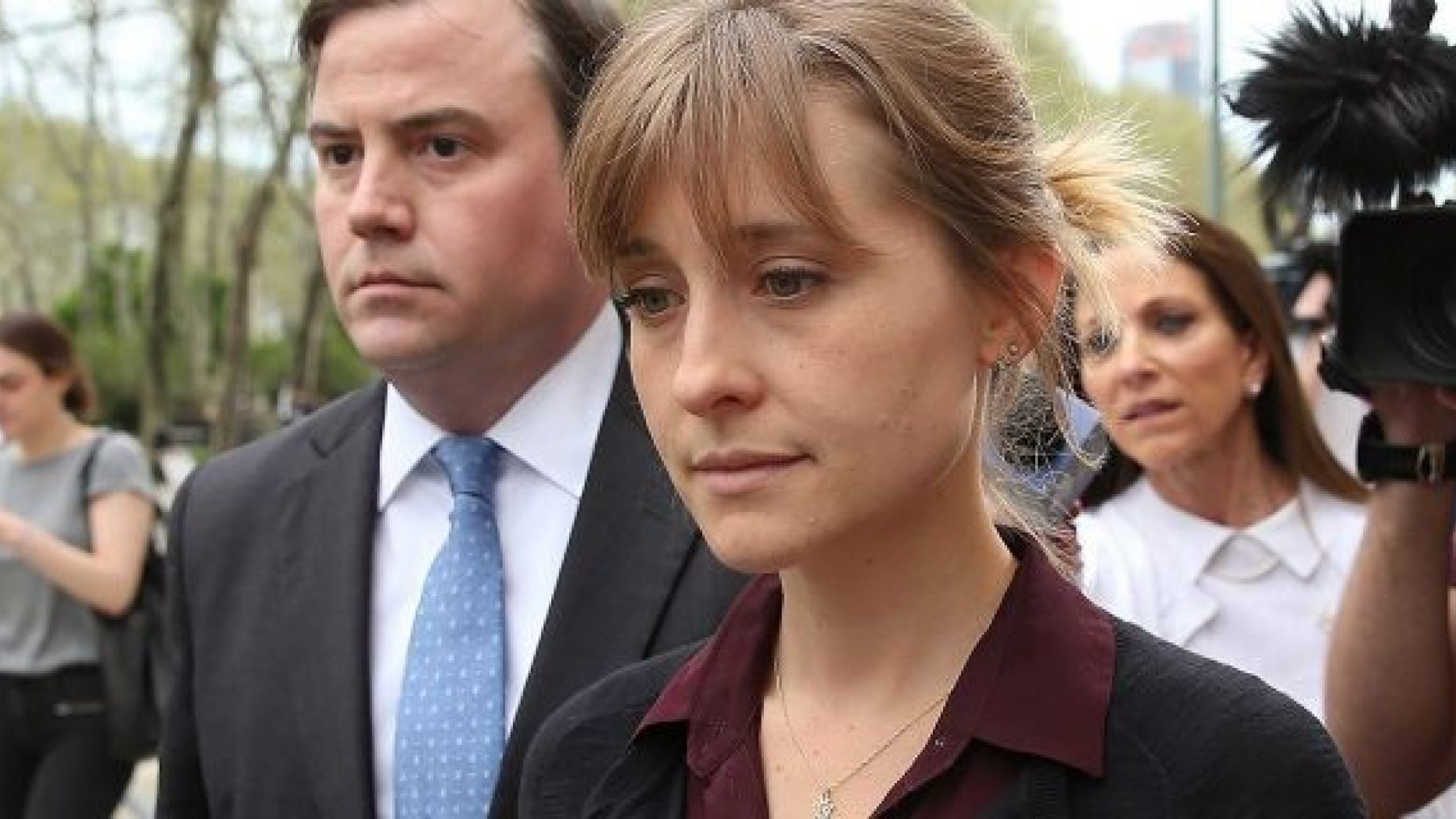 Allison Mack in court on sex trafficking charges in May 2018