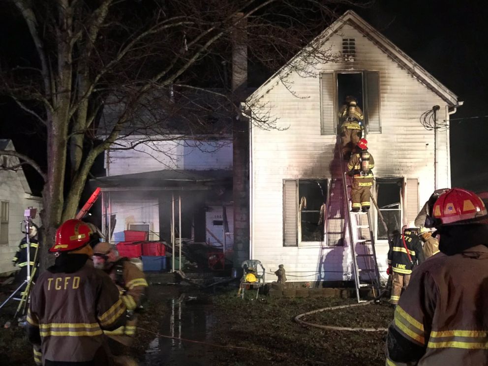 PHOTO: Firefighters to the scene of a fatal fire in Tell City, Ind., in a photo released on the Indiana Homeland Security Twitter account.