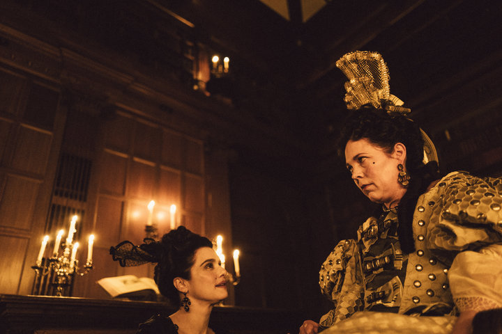 Weisz and Colman in "The Favourite."