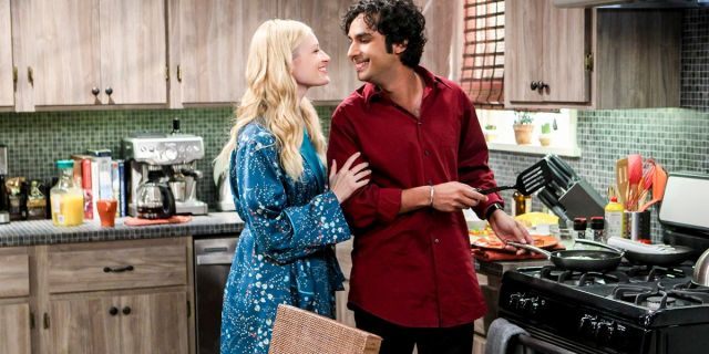 Pictured: Nell (Beth Behrs) and Rajesh Koothrappali (Kunal Nayyar). 
