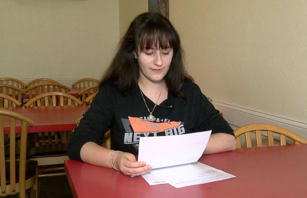 PHOTO: Alexandria Rizzotto received an acceptance letter from the University of South Florida St. Petersburg that had been sent in error.