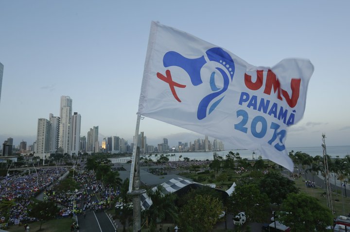 Pilgrims attend the opening ceremony and mass of World Youth Day Panama 2019, in Panama City, Tuesday, Jan. 22, 2019.&nbsp;