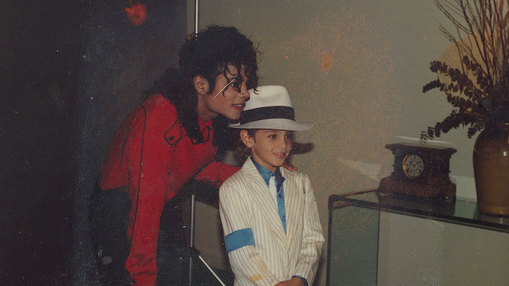 Jackson and Robson in a still from "Leaving Neverland."