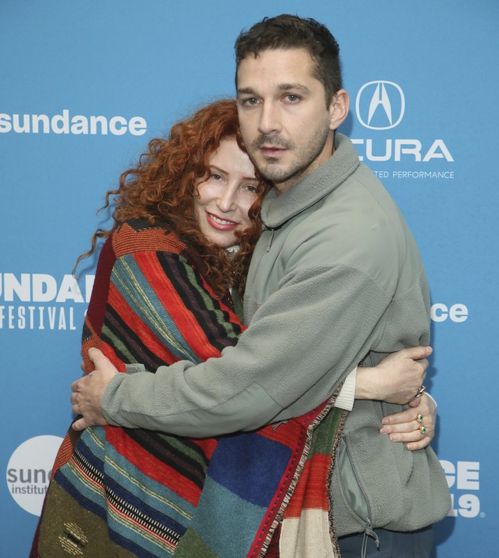 Alma Har&rsquo;el and Shia LaBeouf at the Sundance Film Festival premiere of "Honey Boy."