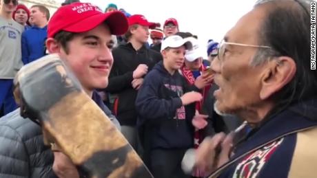 Teen in confrontation with Native American elder says he was trying to defuse the situation 