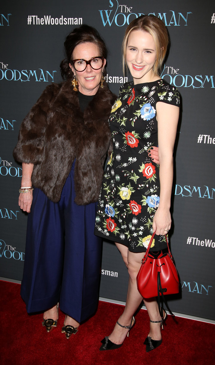 Kate Spade and Rachel Brosnahan pictured together at a movie premiere in 2014.&nbsp;