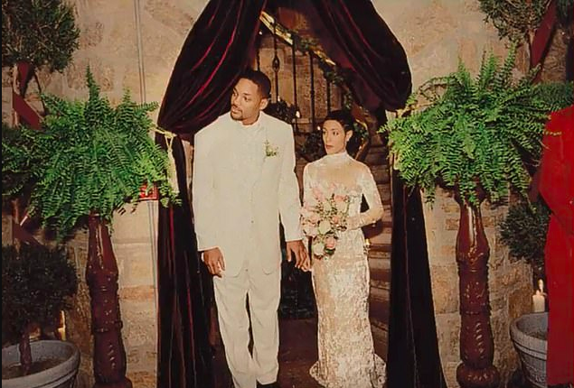 Will Smith and Jada Pinkett Smith on their wedding day in 1997.