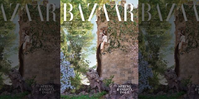 Rapper and model Cardi B graces the cover for the March issue of Harper’s BAZAAR Spring fashion issue.