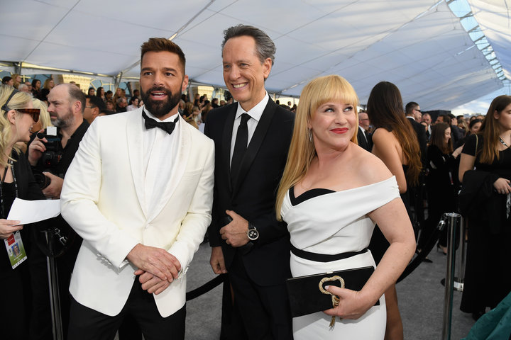 Ricky Martin, Richard E. Grant and Patricia Arquette at the 2019 SAG Awards.
