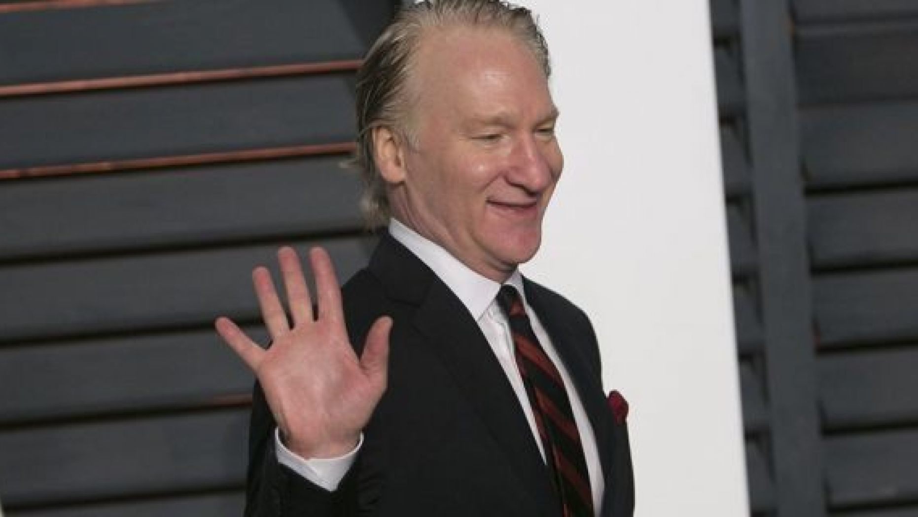 Bill Maher arrives at the 2015 Vanity Fair Oscar Party in Beverly Hills, California. (ADRIAN SANCHEZ-GONZALEZ/AFP/Getty Images)