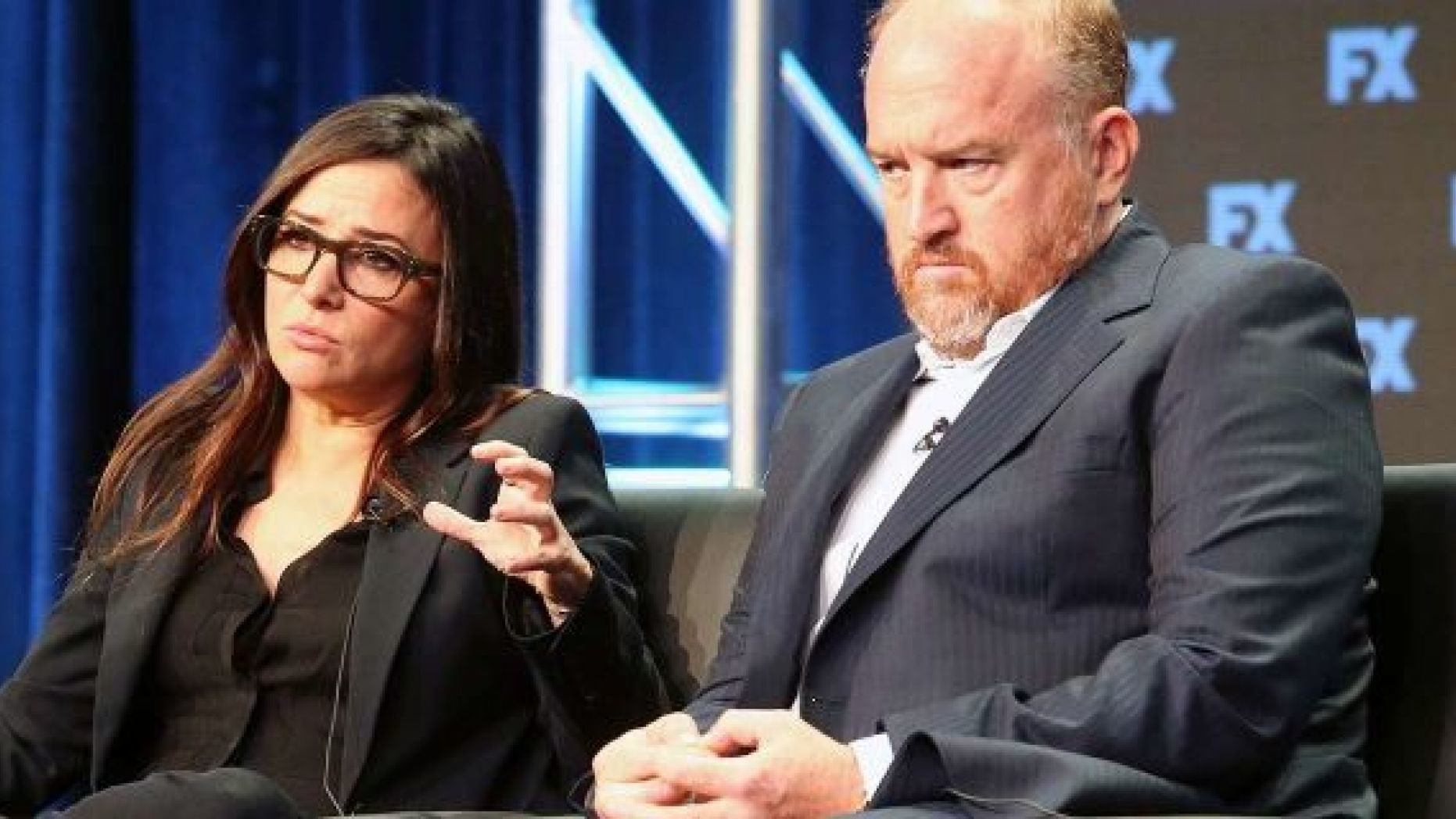 Pamela Adlon and Louis C.K.