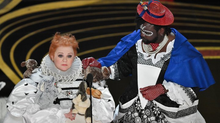 Melissa McCarthy and Brian Tyree Henry present onstage during the 91st Oscars.&nbsp;