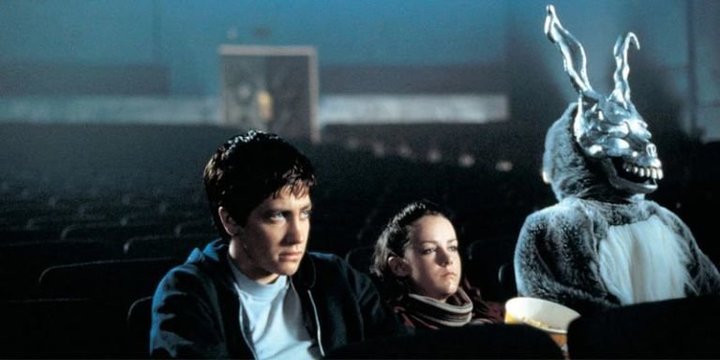 Gyllenhaal, Jena Malone and the rabbit in "Donnie Darko."