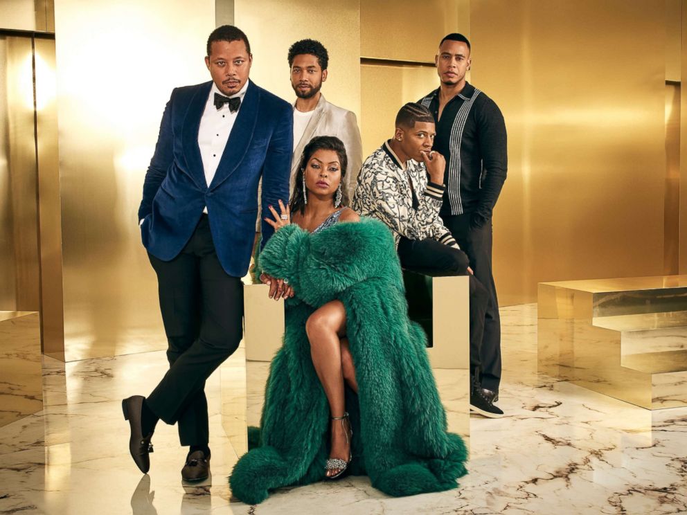 PHOTO: The cast of Empire, Terrence Howard, Jussie Smollett, Bryshere Gray, Trai Byers and Taraji P. Henson, pose in a promotional image for the program.