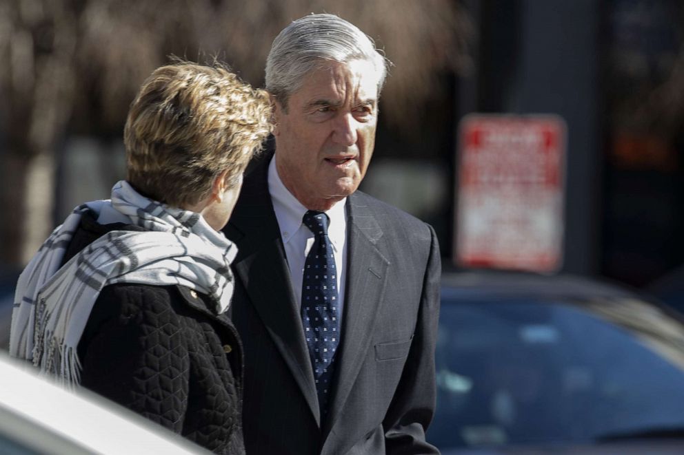 Special Counsel Robert Mueller walks in Washington on March 24, 2019.