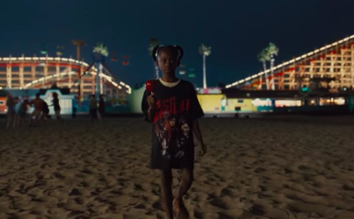 Young Adelaide wears a shirt of Michael Jackson's "Thriller" in Jordan Peele's "Us."
