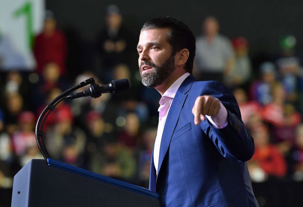 Donald Trump Jr. speaks during a rally before President Donald Trump addresses the audience in El Paso, Texas, Feb. 11, 2019.